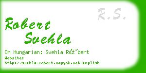 robert svehla business card